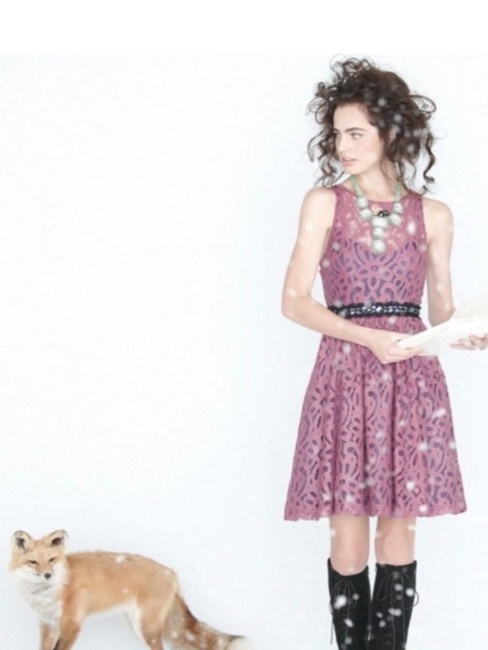 ANTHROPOLOGIE *FROCK BY TRACY REESE* Mauve Lace Dress Size 4